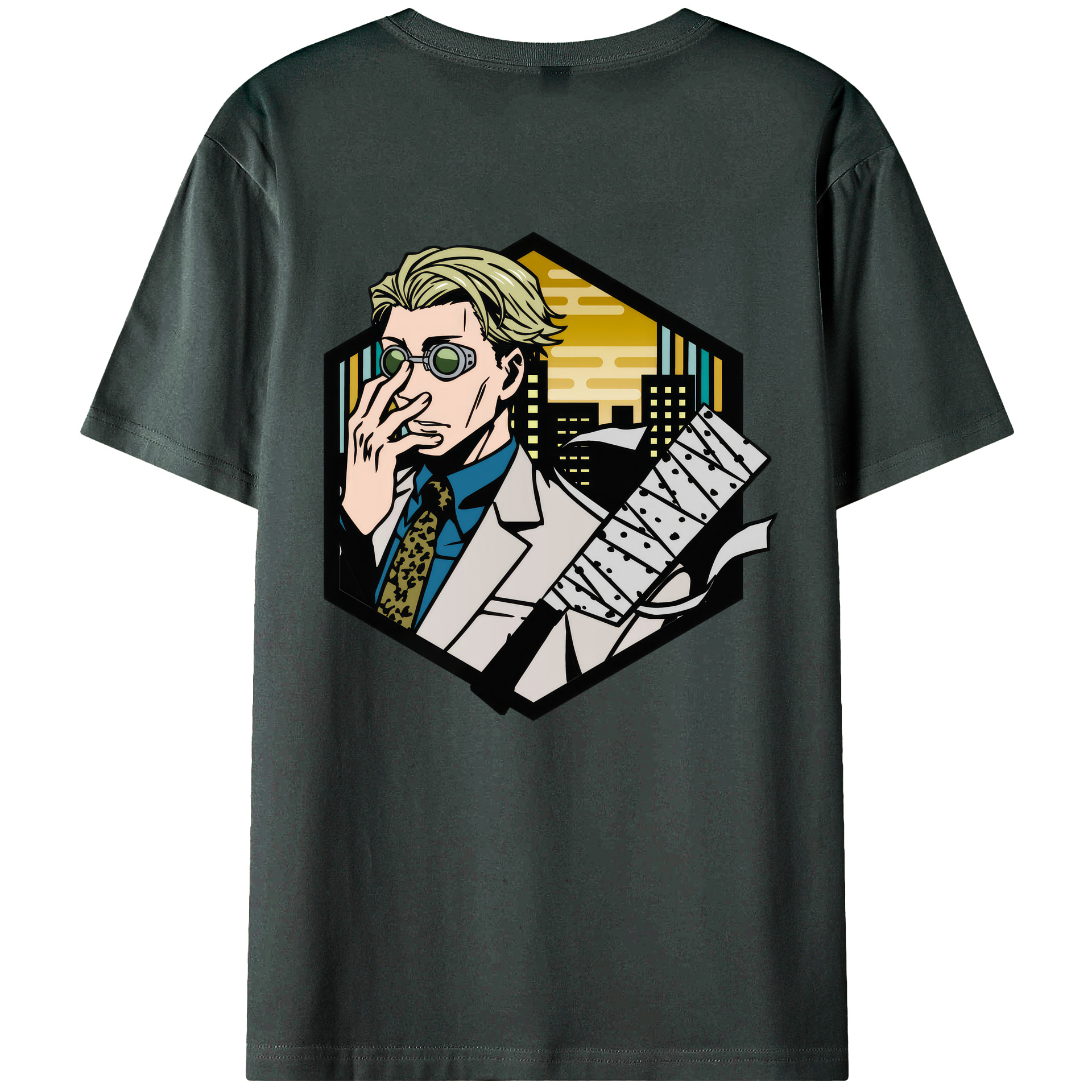 （画像用） 呪術廻戦 Jujutsu Kaisen 綿100％ メンズ半袖Tシャツ（バックプリント） 通気性